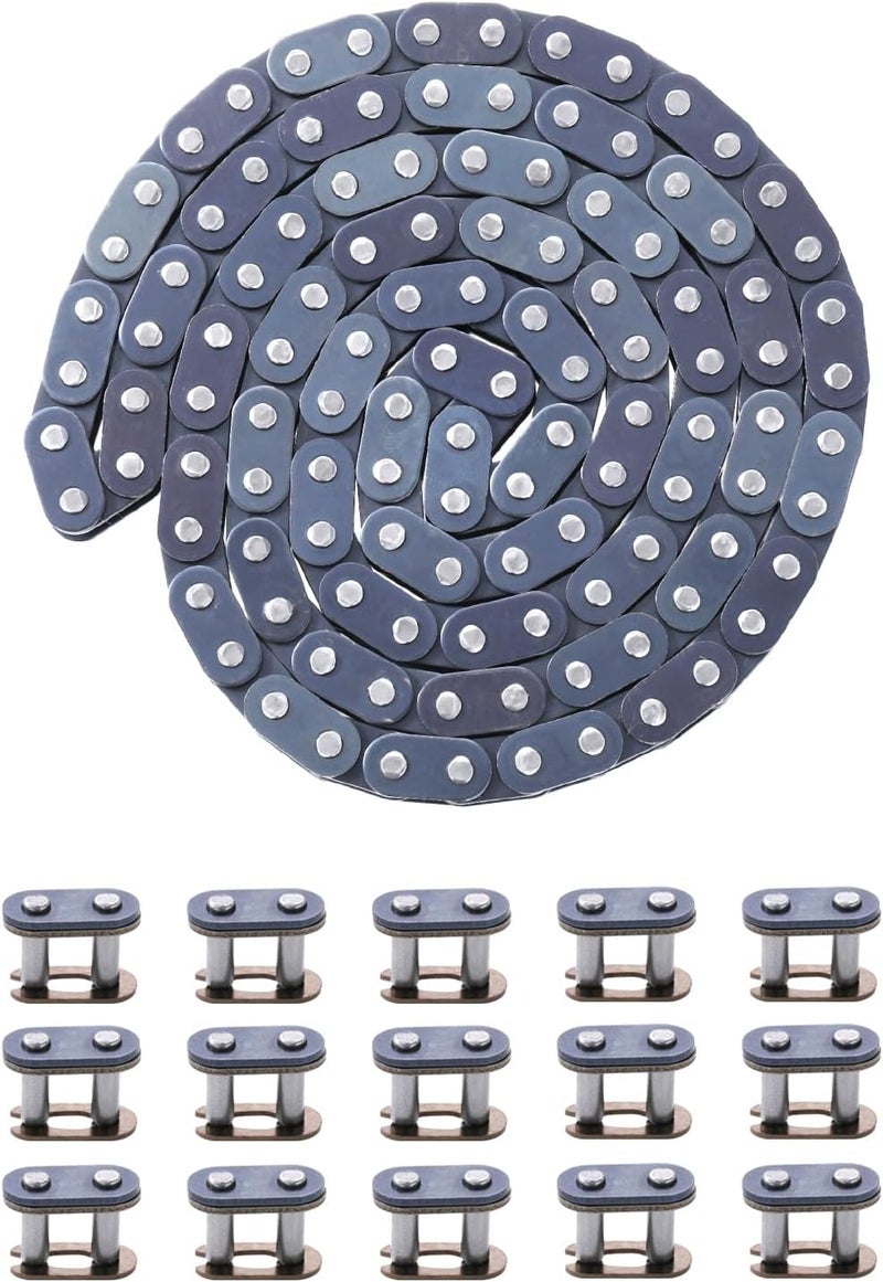 KAMIER T8F Drive Chain 134 Links Heavy Duty for 49cc 50cc 2-Stroke GB Syx Moto Holeshot Metotec Xtreme X-pro SSR Coolster Kids Pit Dirt Bike 43cc 47cc Mini ATV Quad Super Pocket Rocket Bike Moto Parts - Image 1